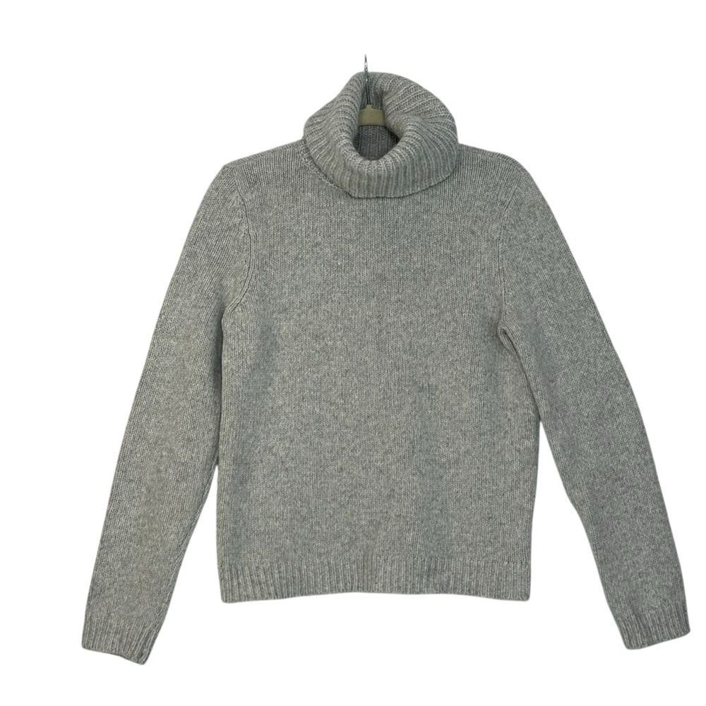 Ralph Lauren Gray Wool Angora Chunky Turtleneck Sweater | Size M
